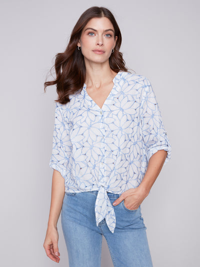 Embroidered Cotton Poplin Blouse