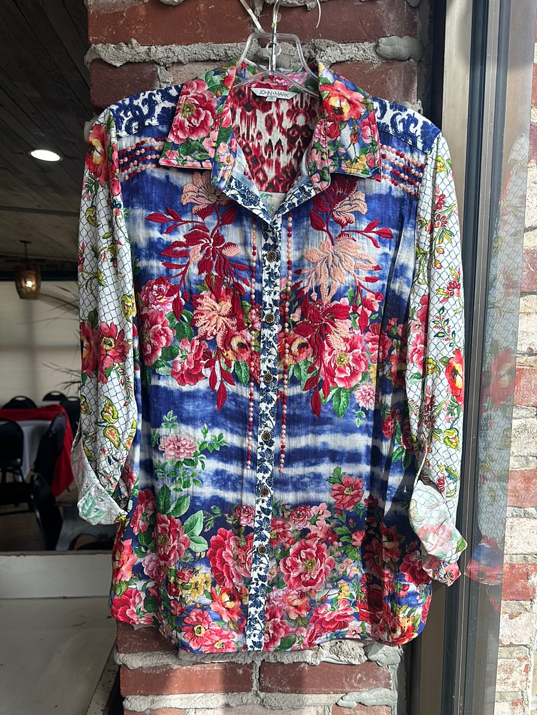 Floral Button Front Tunic
