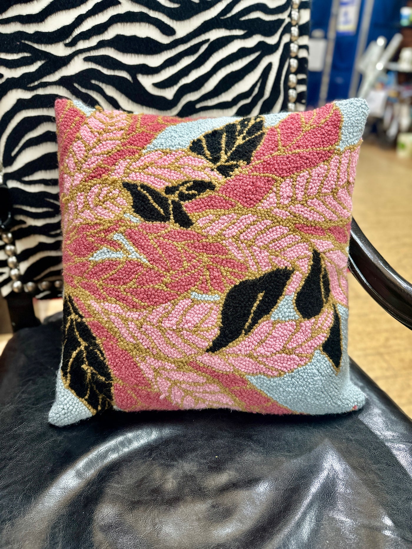 Floral Tropical Pink Hook Pillow
