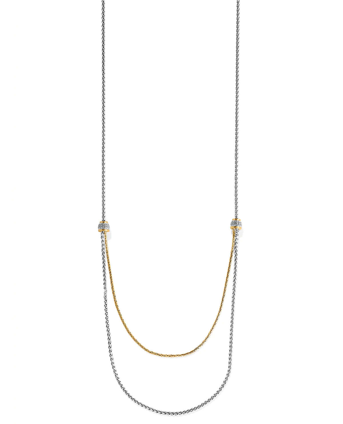 Meridian Petite Two Tone Double Necklace
