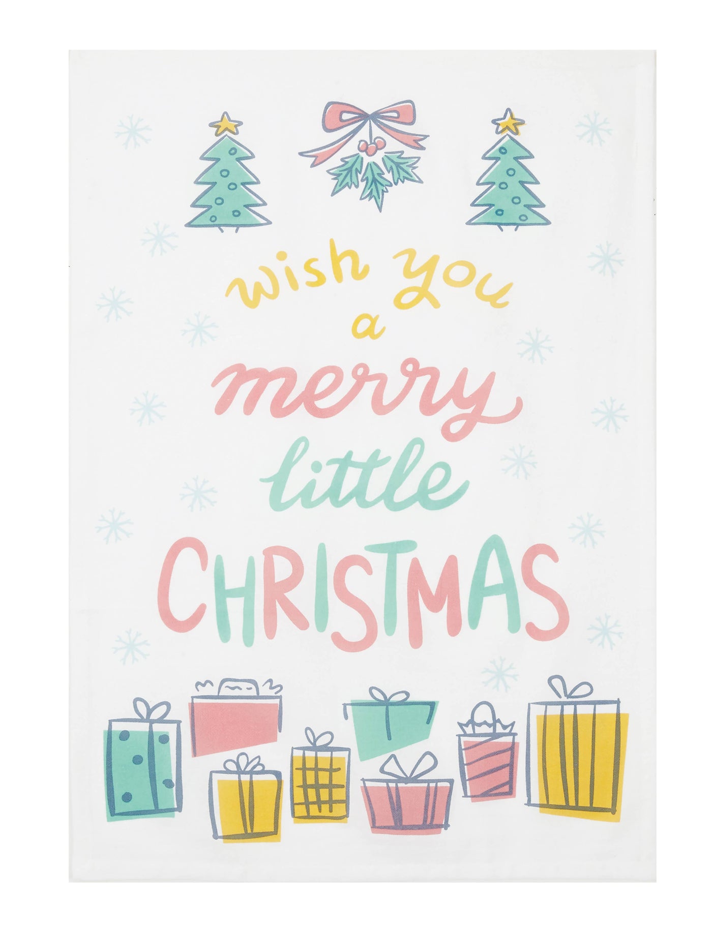 Wish You A Merry Little Christmas Kitchen Towel