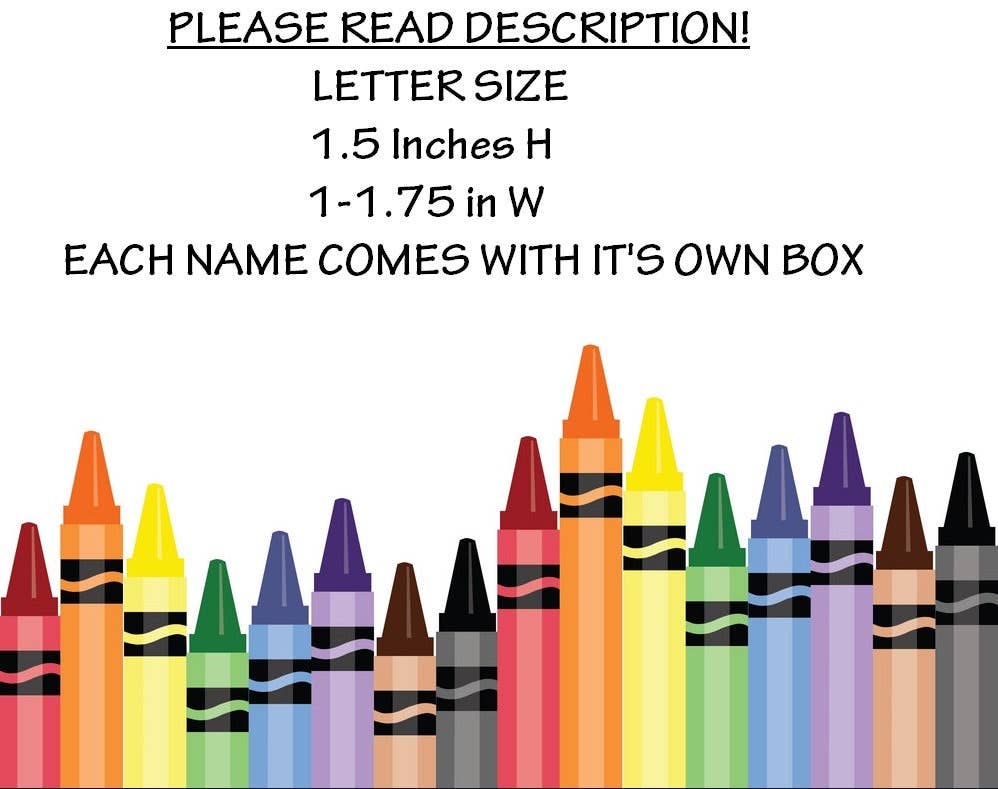 Crayons Names - Personalized