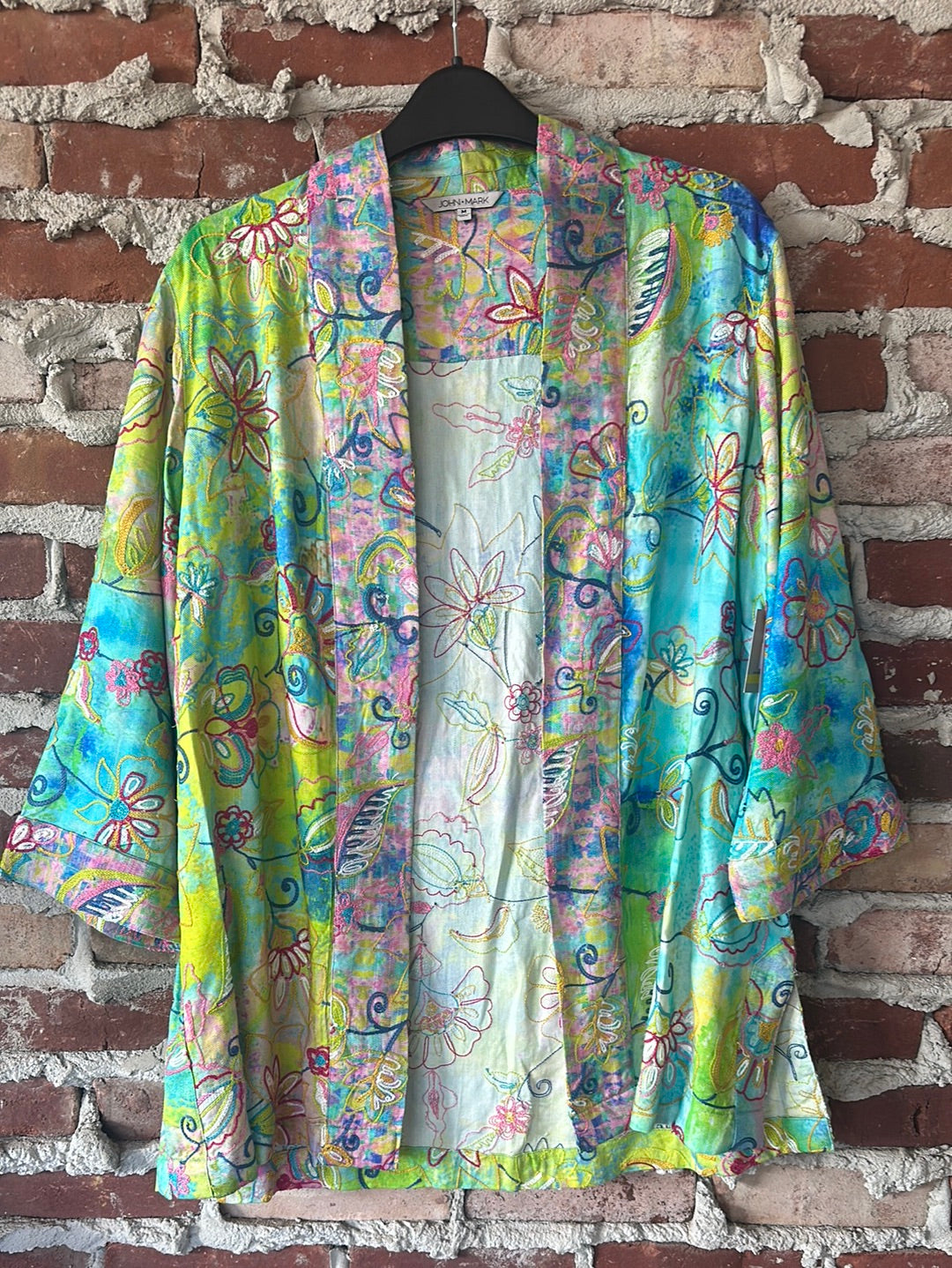 Mix Print All Over Emb Kimono
