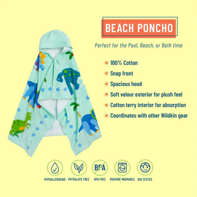 Dinosaur Land Beach Poncho