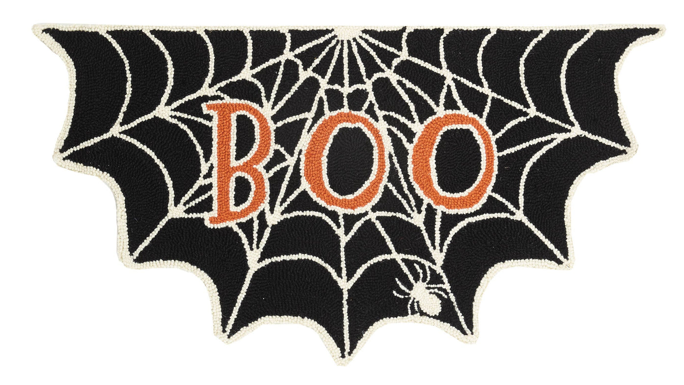 Boo Spider Web Shaped Hook Rug