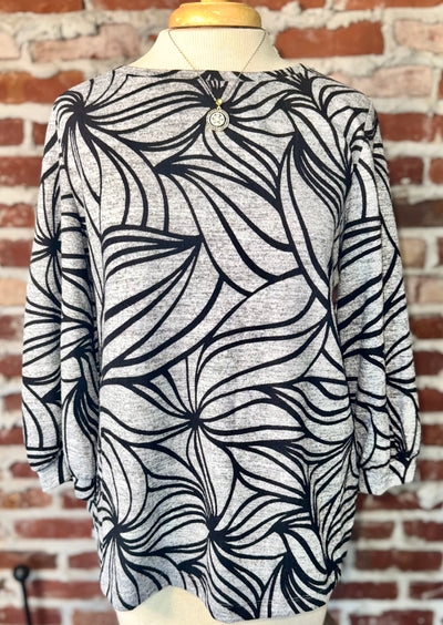 PRINTED KNIT TUNIC