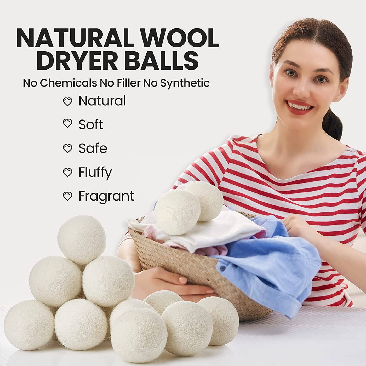 Wool Dryer Balls 6 Pack Laundry Dryer Balls New Zealand Wool