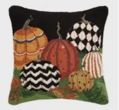 Painted Pumpkins Hook Pillow