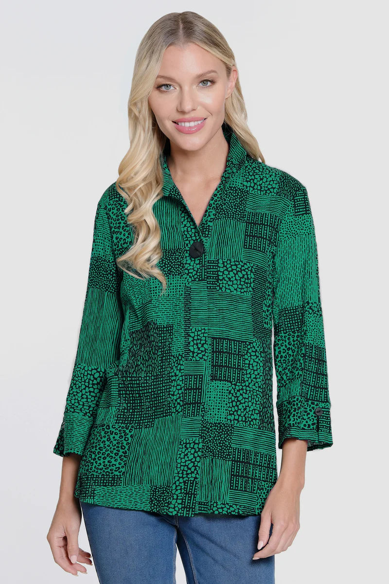 Woven Button Front Blouse