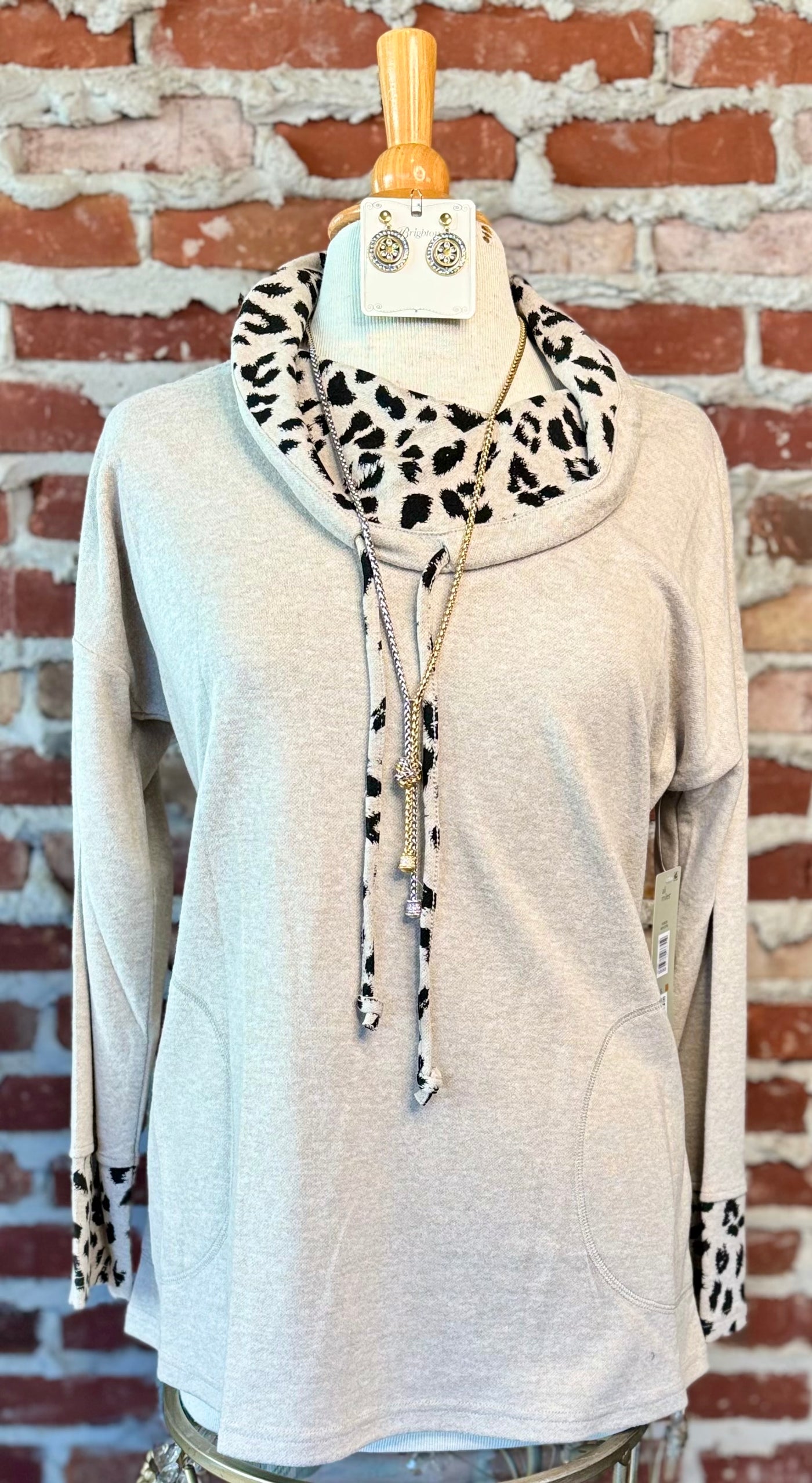 BRUSHED KNIT POPOVER TUNIC