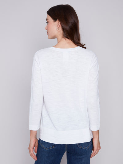 Light Weight Sweater in Blanc White
