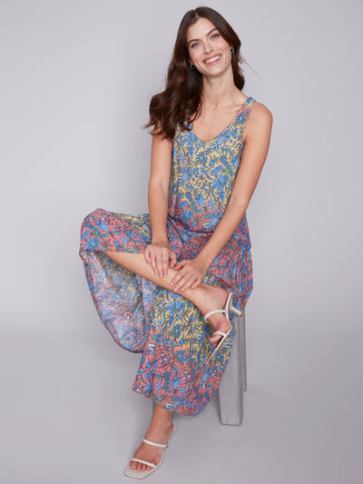 Printed Tiered Maxi Dress in Glory