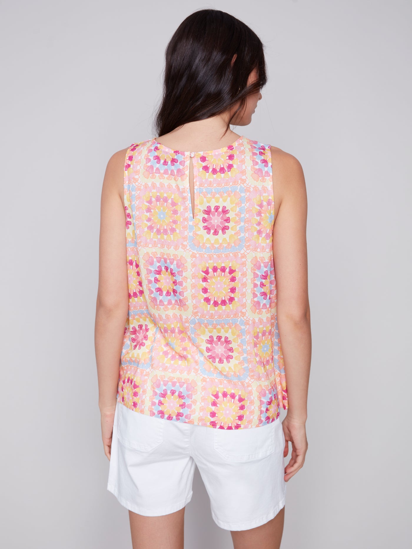 Sleeveless Viscose Top in Festival