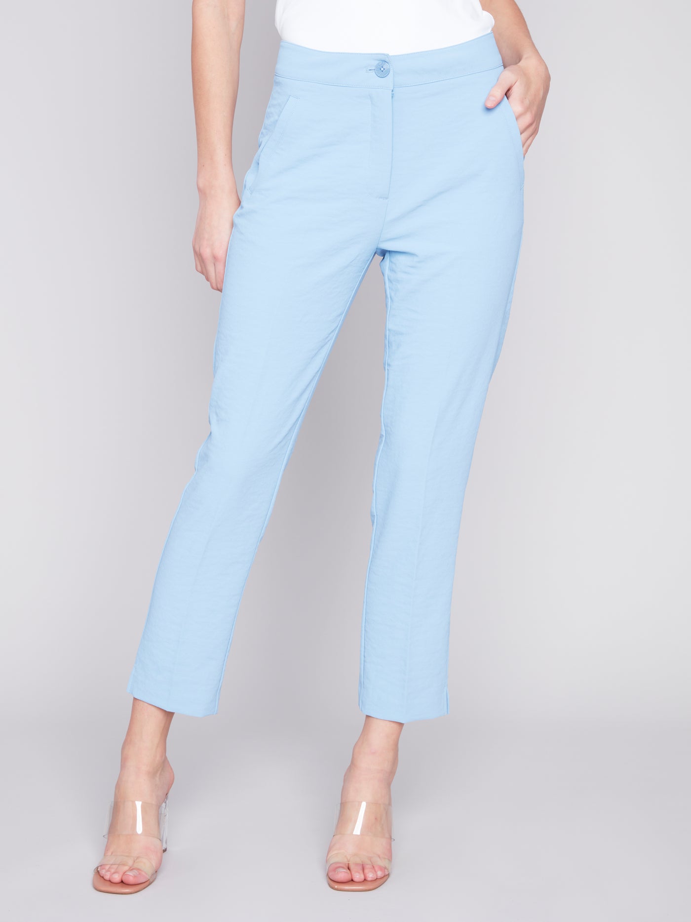 Side-Slit Tapered Leg Pants