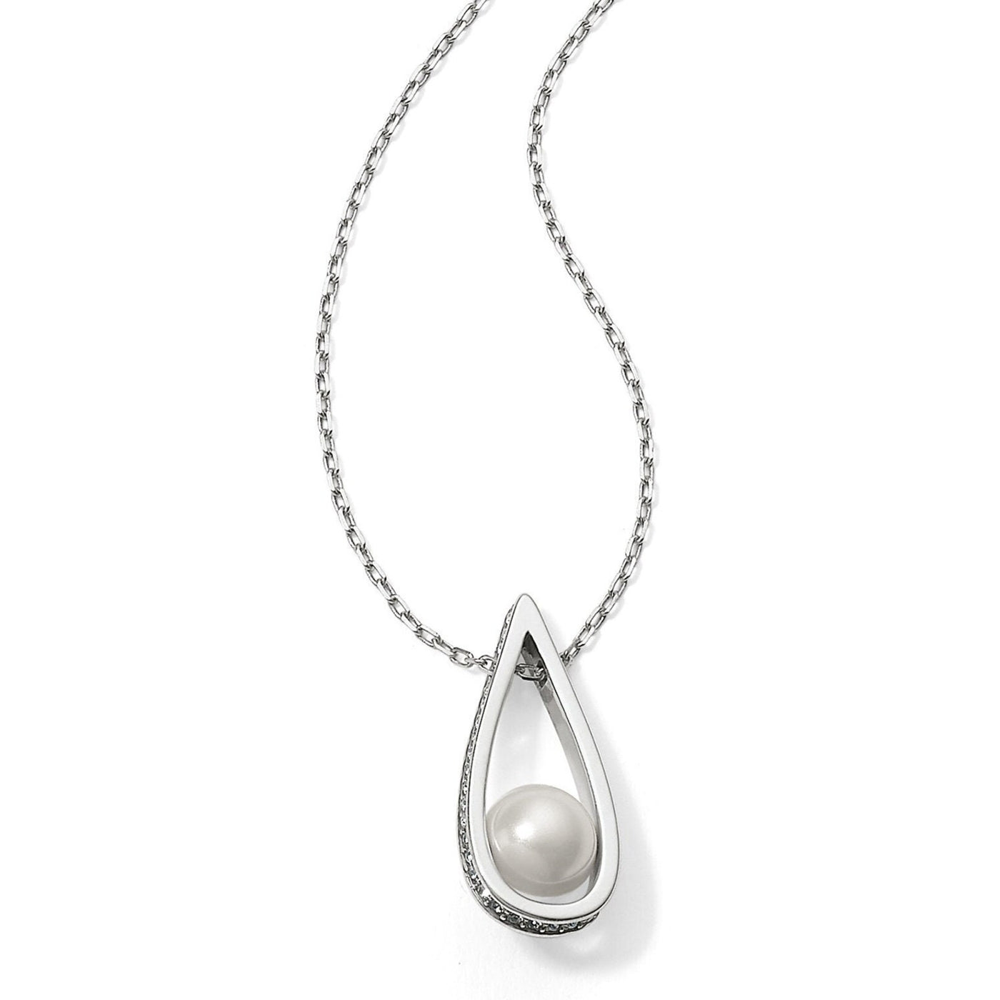 CHARA ELLIPSE SPIN PEARL SHORT NECKLACE