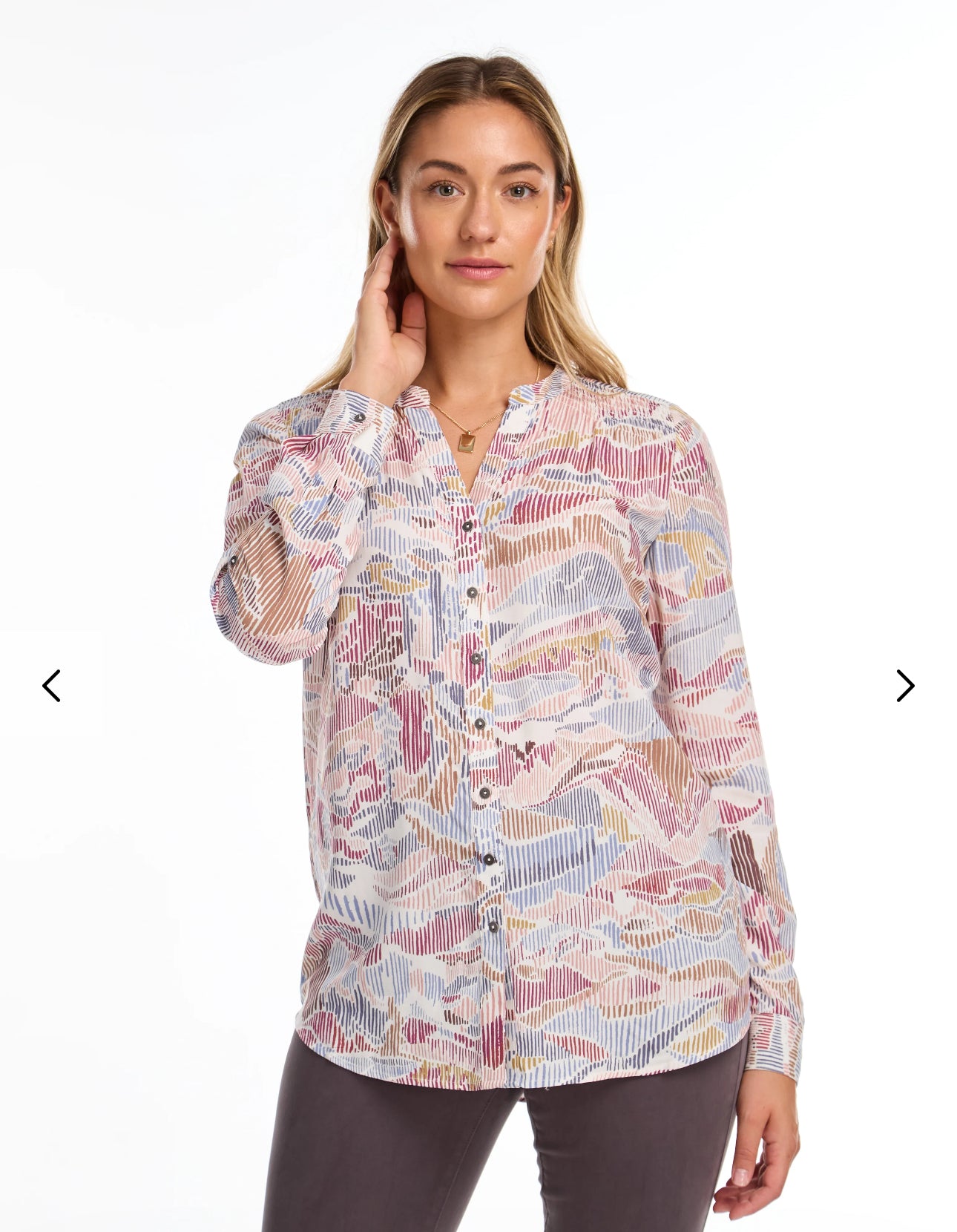 ROLL UP SLEEVE PRINTED SHIRT