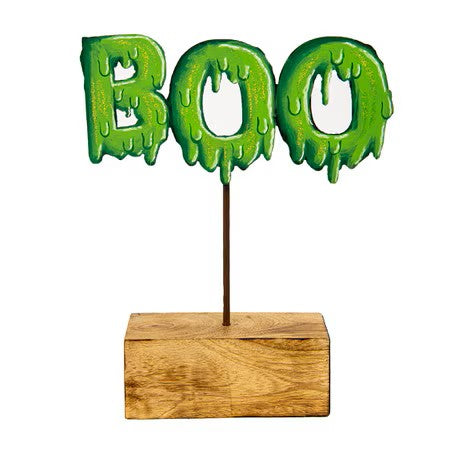 'BOO" ONA WOOD BLOCK