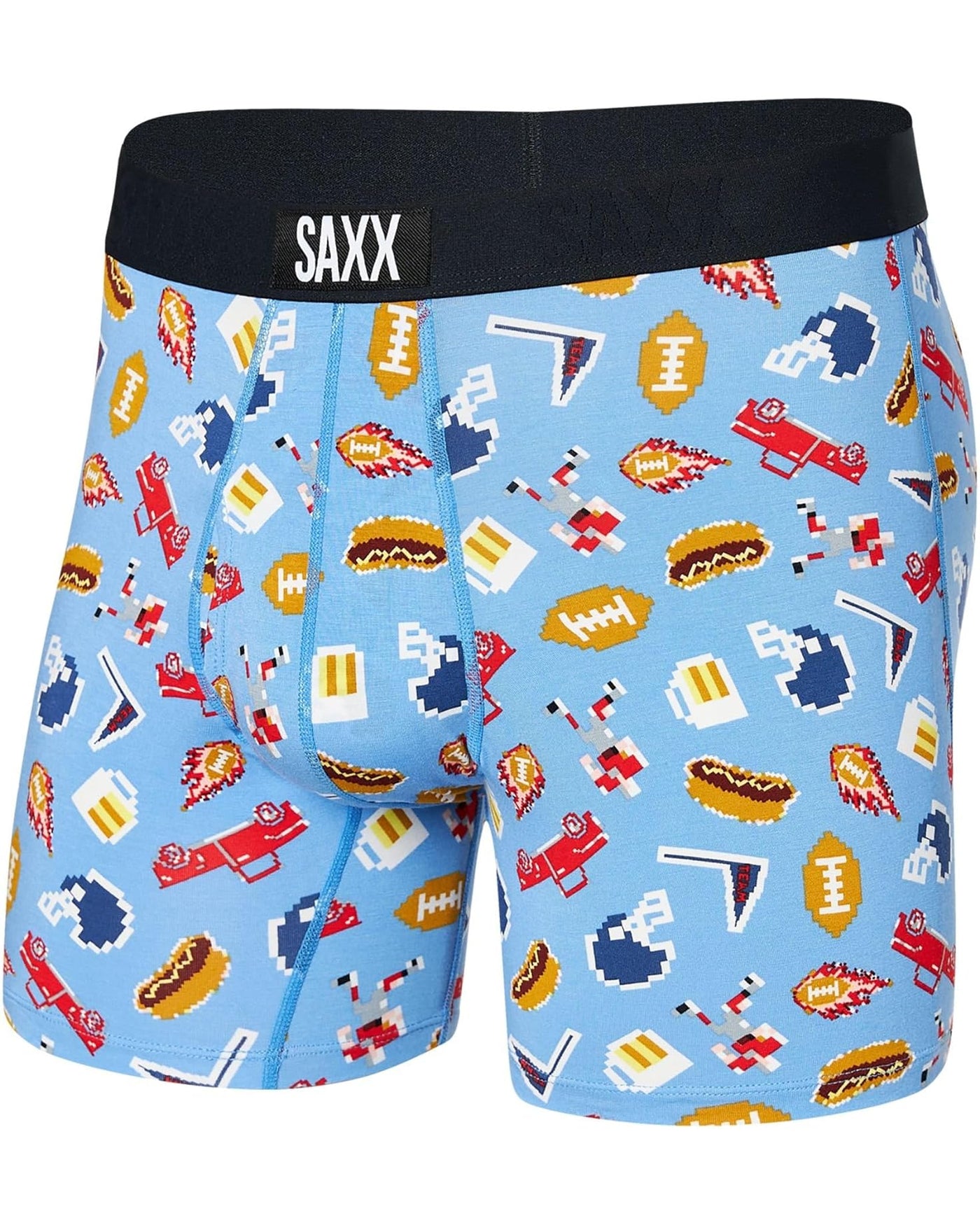 Ultra Super Soft Boxer Brief Fly in Football Gamer Blue