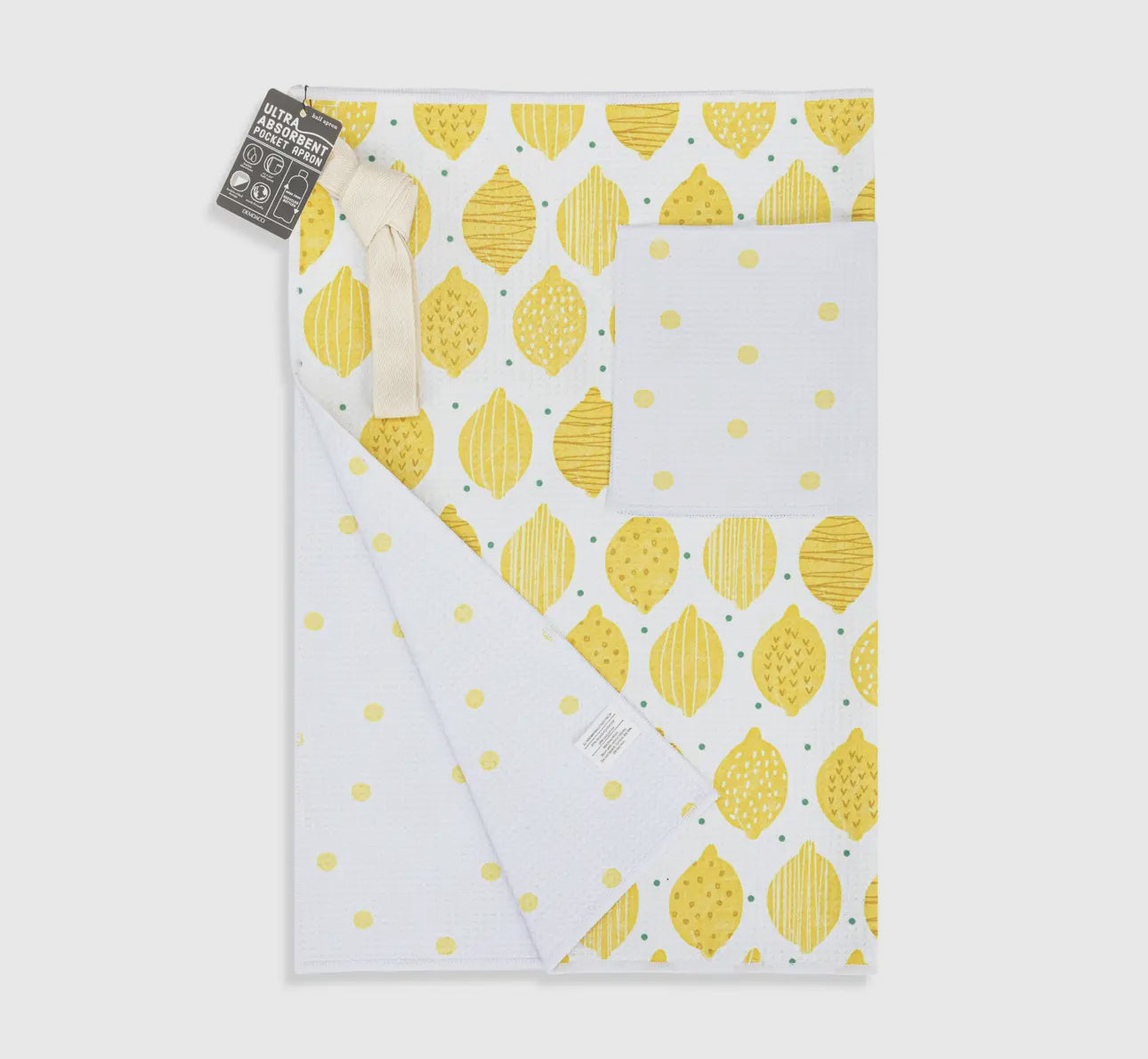 ABSORBENT HALF APRON LEMONS