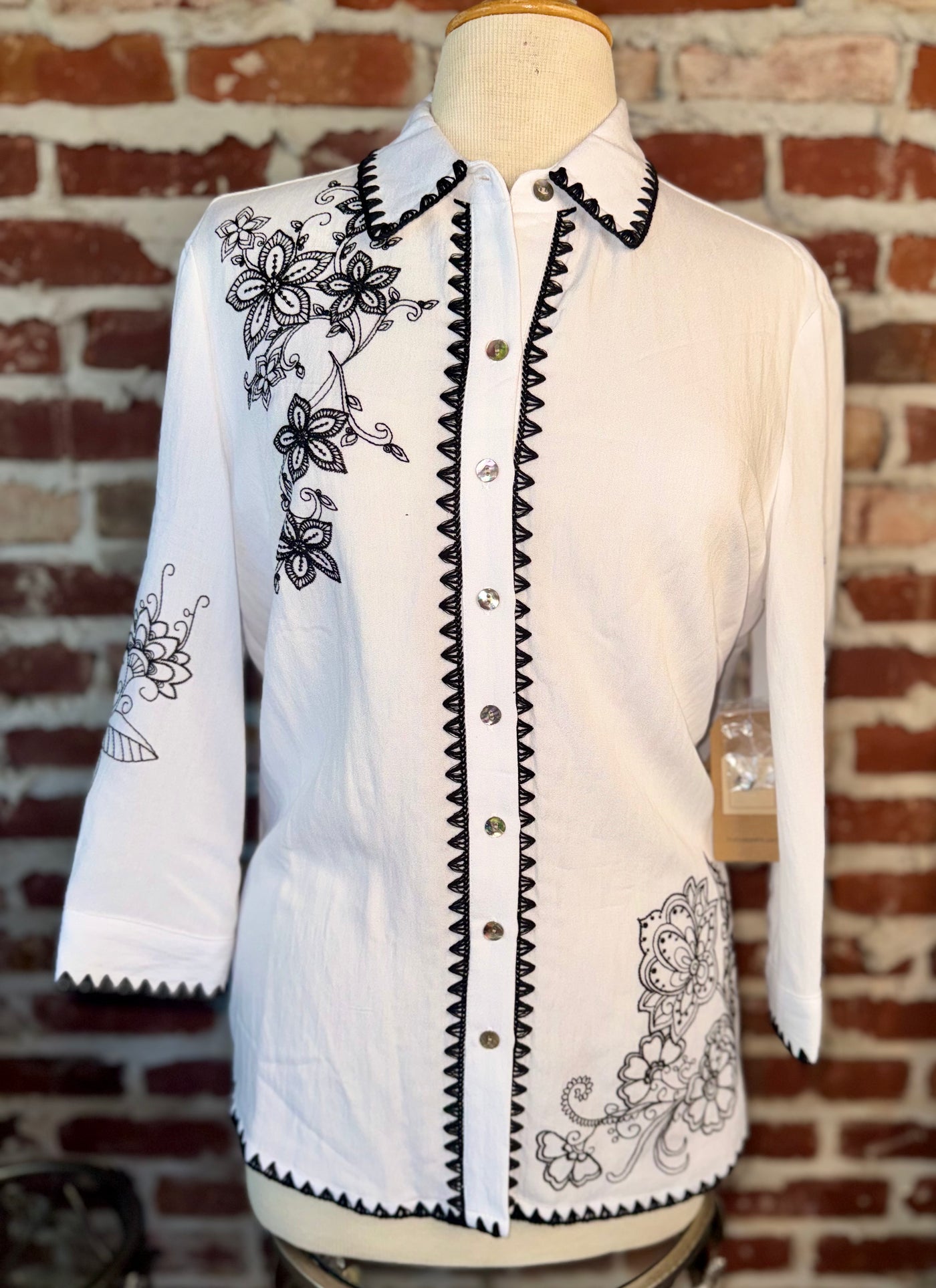 CROCHET STITCH BUTTON UP SHIRT