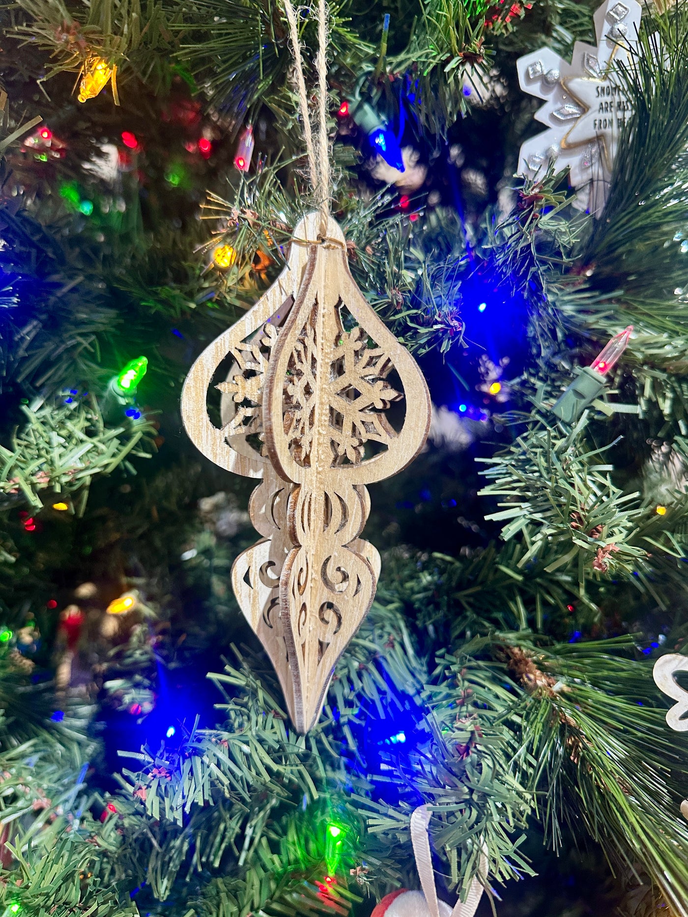 Wooden Snowflake Ornaments