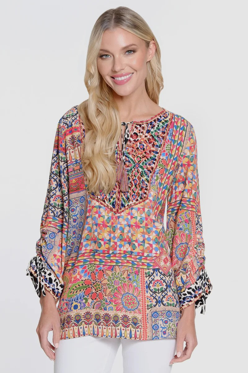 EMB MIX PRINT TUNIC