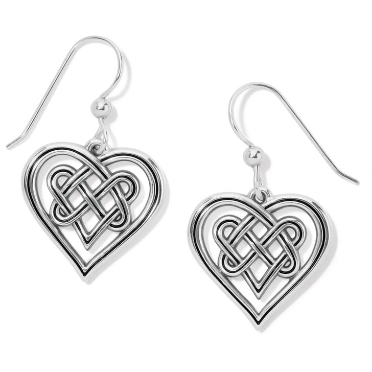 Interlok Crossing Hearts French Wire Earrings