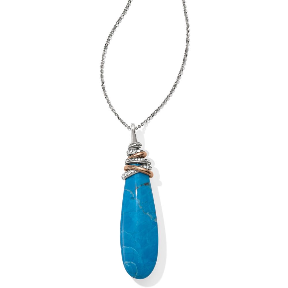 Turq Howlite Teardrop Amulet