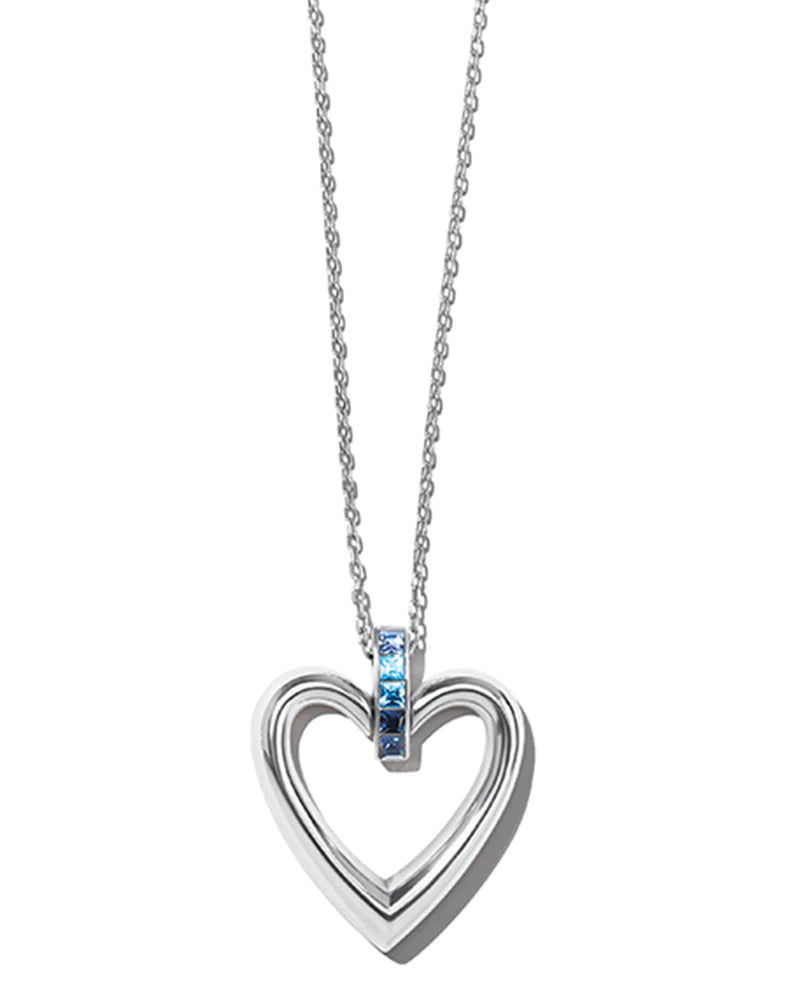 Spectrum Open Heart Blue Necklace
