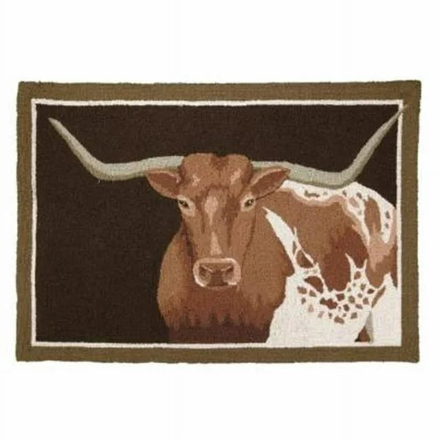 Longhorn Hook Rug 27x40"