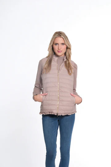 ZIP THRU COLLAR ZIP PKT QUILTED VEST