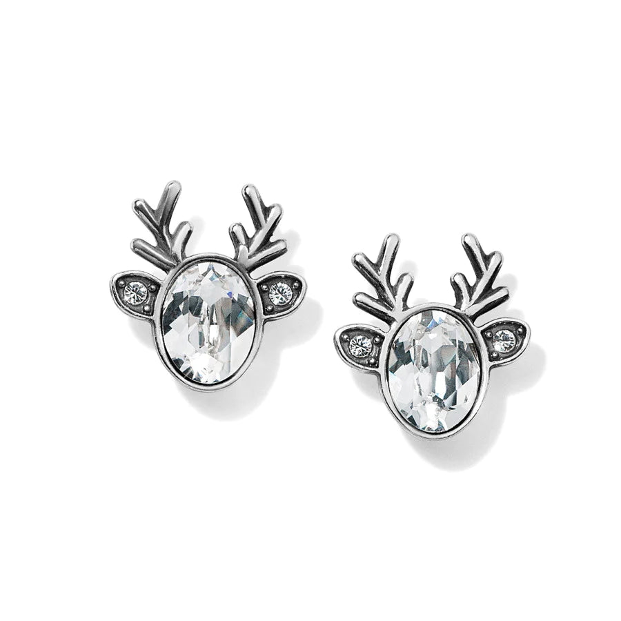 Reindeer Glitz Crystal Mini Post Earrings