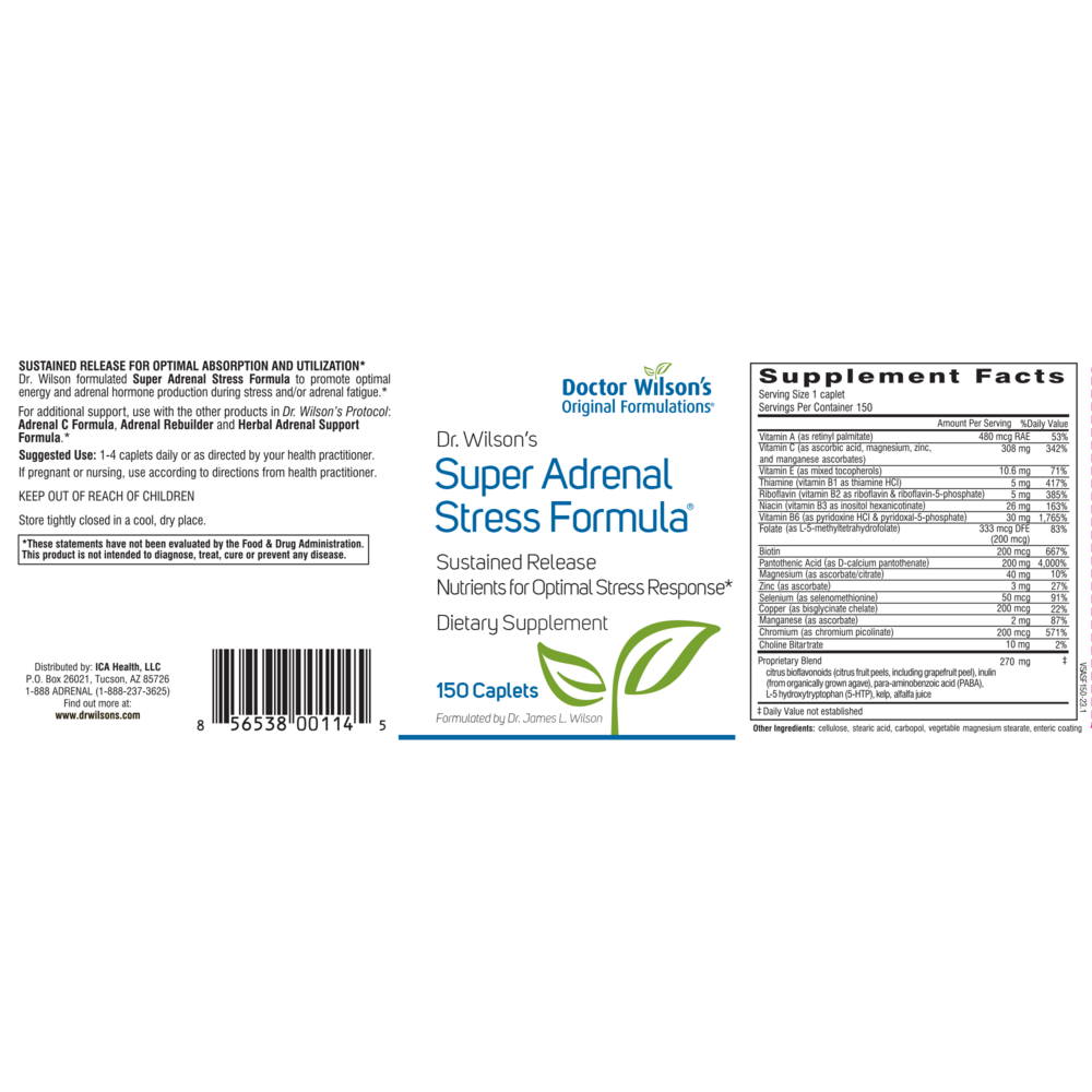 Dr. Wilson's Super Adrenal Stress Formula 150 Caplets