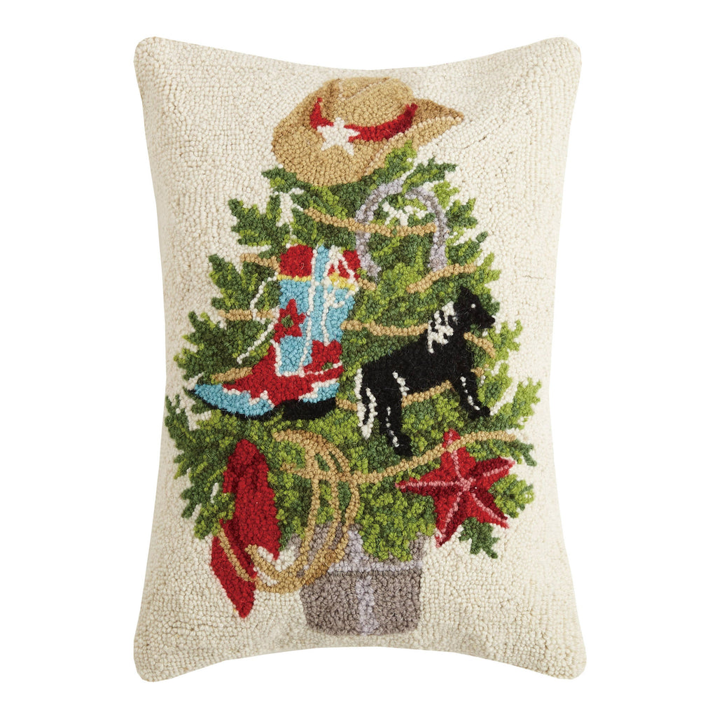 Mary Lake Thompson Western Christmas Tree Hook Pillow