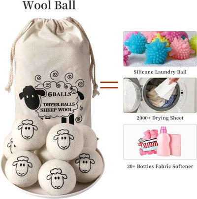 Wool Dryer Balls 6 Pack Laundry Dryer Balls New Zealand Wool