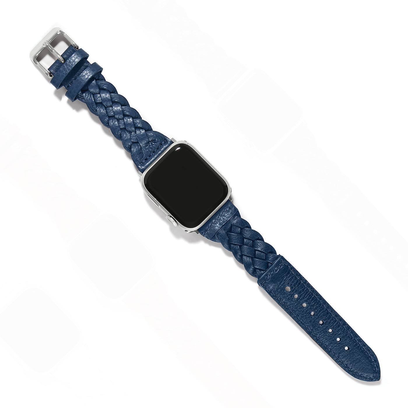 Sutton Braided Leather Watch Band (Blue)