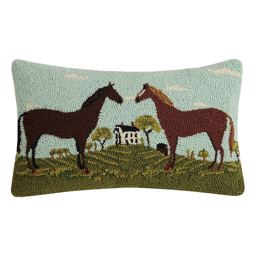 Warren Kimble Horses Hook Pillow