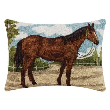 Brown Horse Hook Pillow