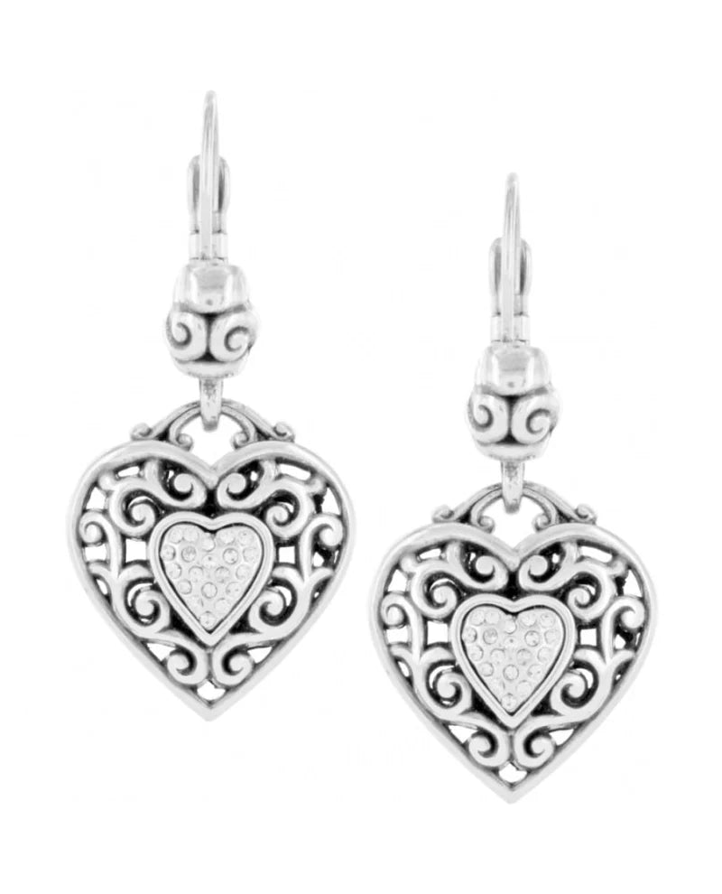 Reno Heart Leverback Earrings