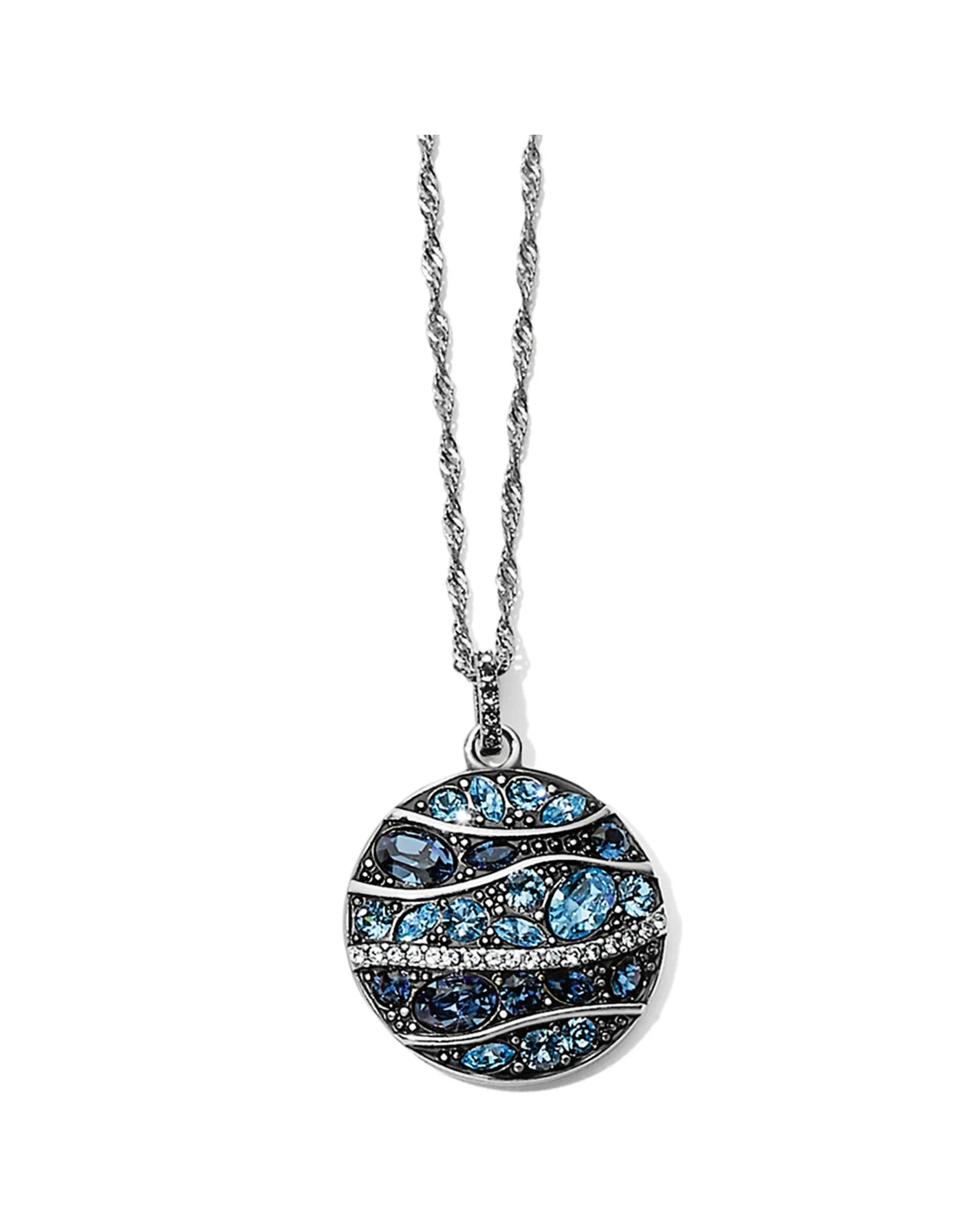 Trust Your Journey Blue Wave Necklace