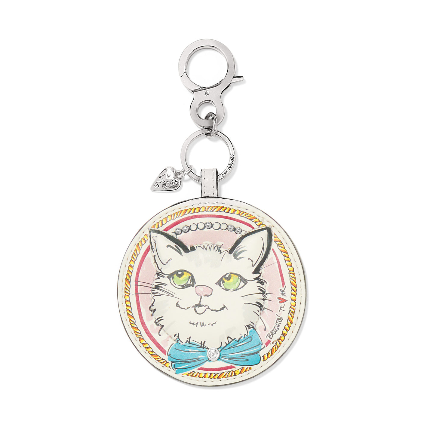 Paris Blooms  Sparkle Kitty Handbab Fob