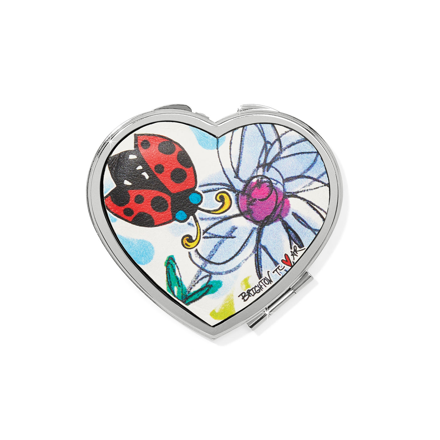 LOVE TWEET II HEART COMPACT MIRROR