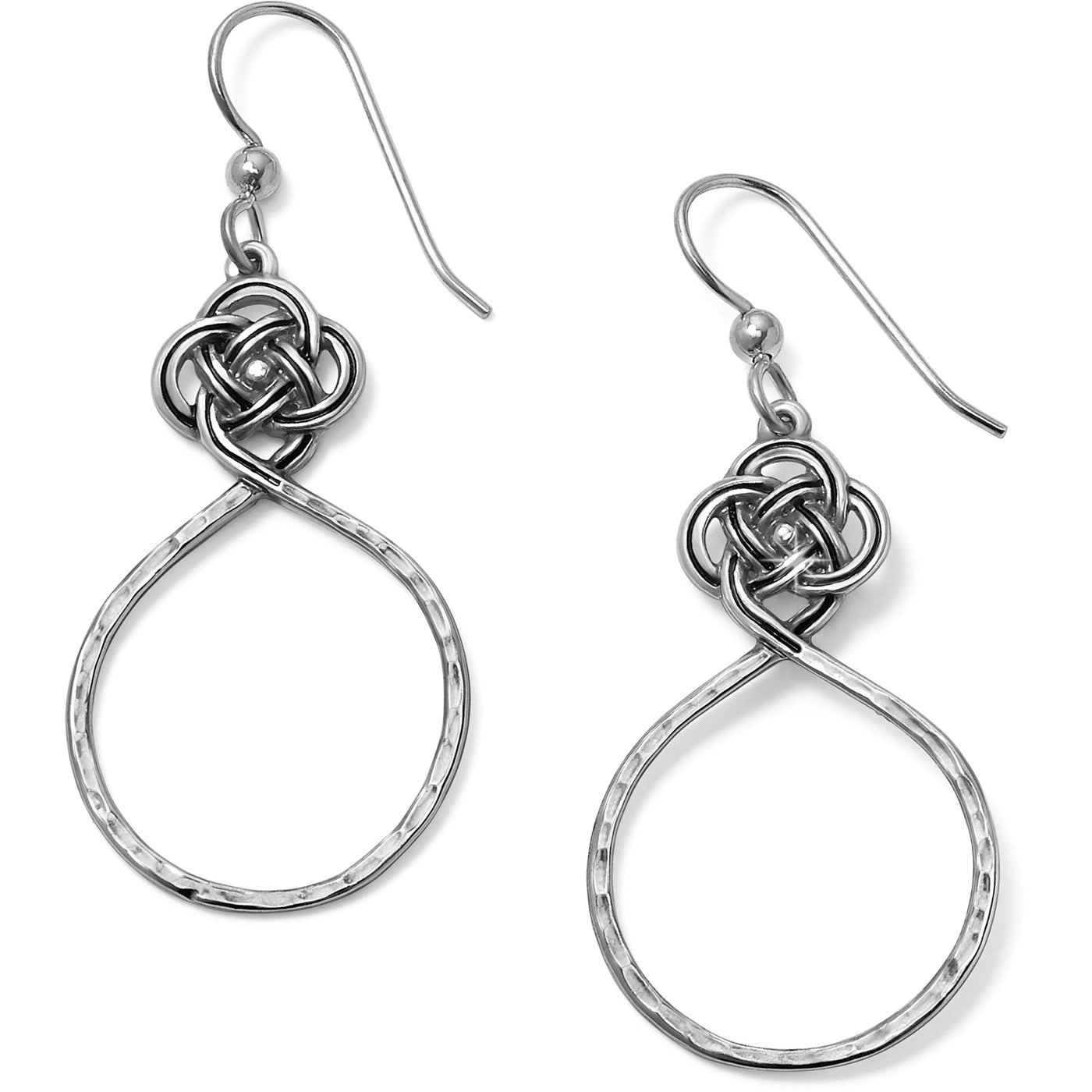 Interlock Petite Knot Circle French Wire Earrings