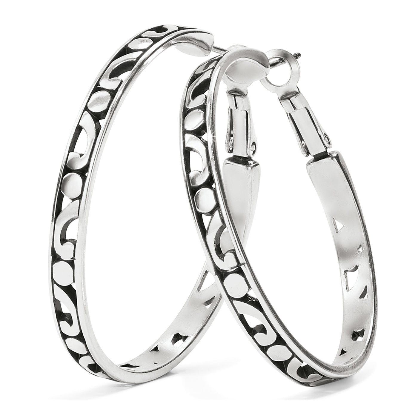 CONTEMPO LARGE HOOP EARRINGS SILVER