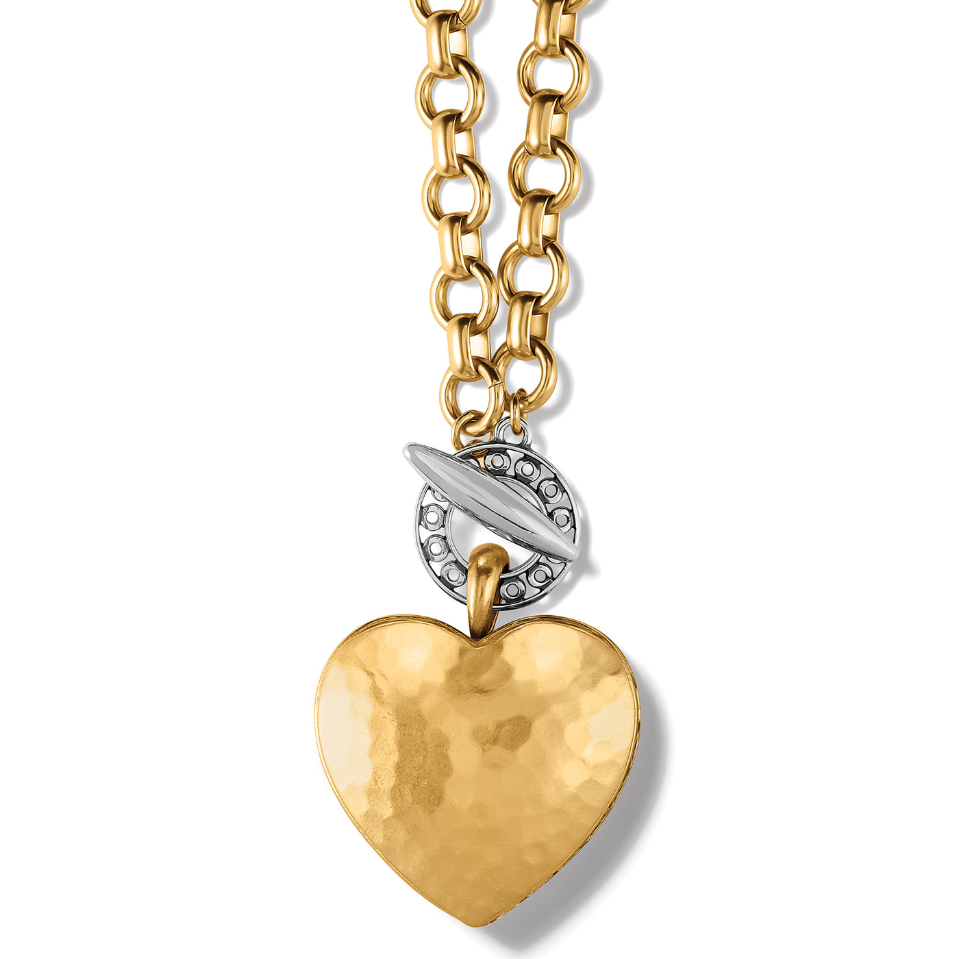 Inner Circle Heart Toggle Necklace - GOLD