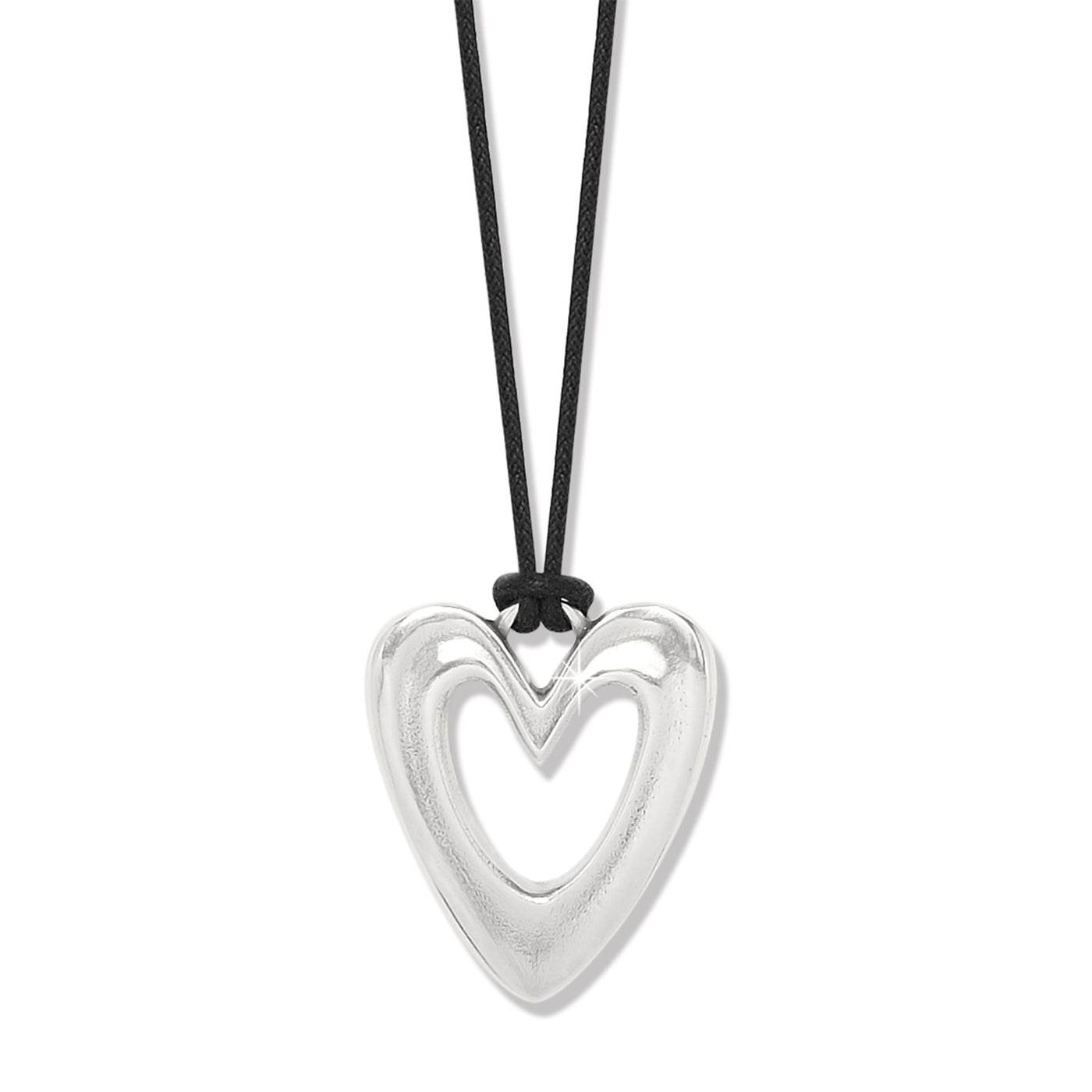 CASCADE OPEN HEART CORD NECKLACE