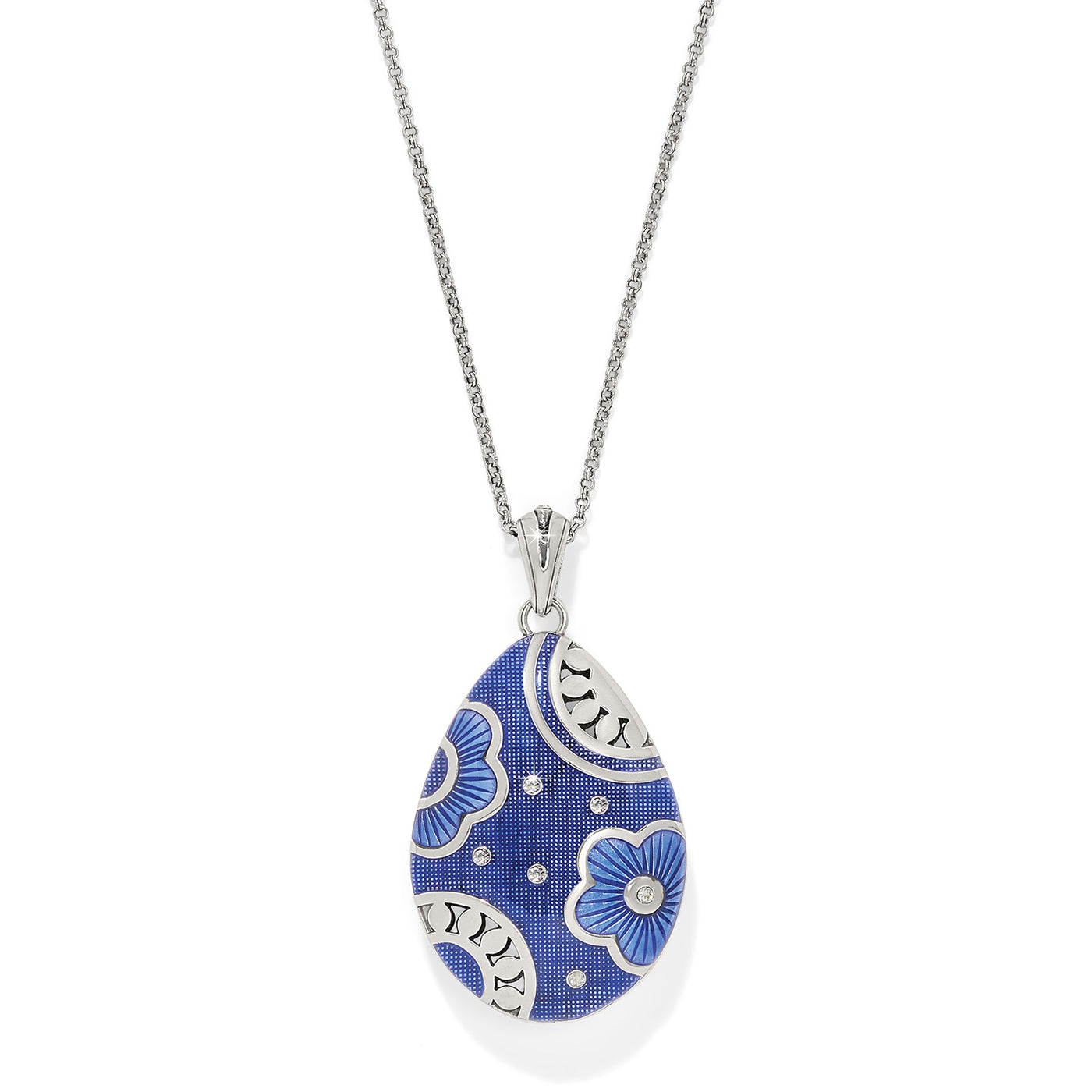 Flora Reversible Convertible Necklace Blue