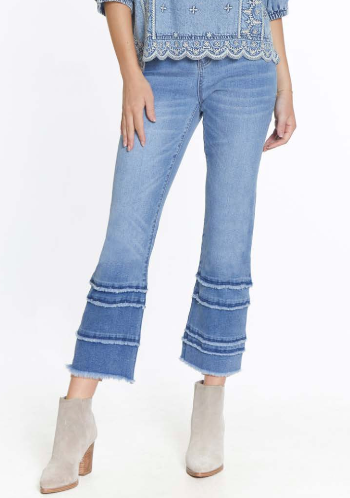 TIERED LEG CROP JEAN