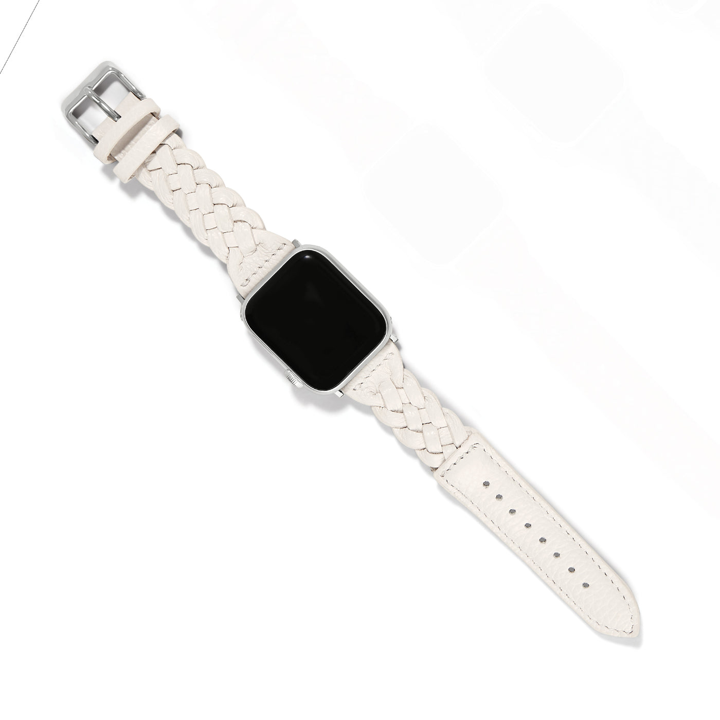 Sutton Braided Leather Watch Band (White)