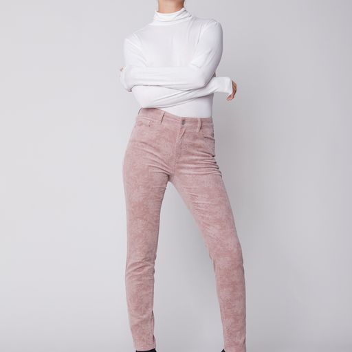 Printed Corduroy Stretch Pant